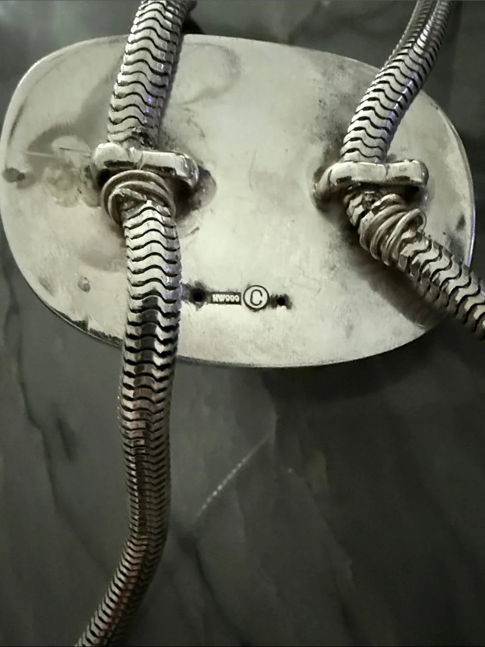 Henry Winograd HW999 Fine Silver Bacchus Bolo Tie
